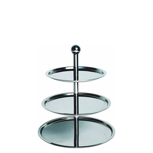 Etagere 3-stöckig, Höhe 50cm Edelstahl
