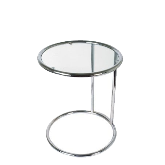 Beistelltisch "Majestic" Chromgestell mit Glasplatte