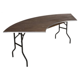 Banketttisch "Wave" 1/4 Kreis von 320cm