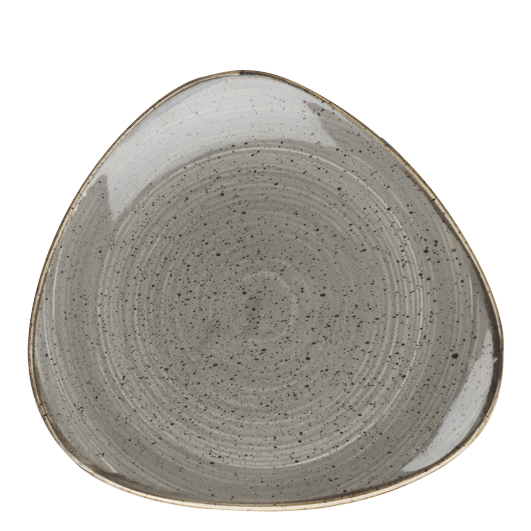 Teller "Stonecast Peppercorn Grey" flach dreieckig