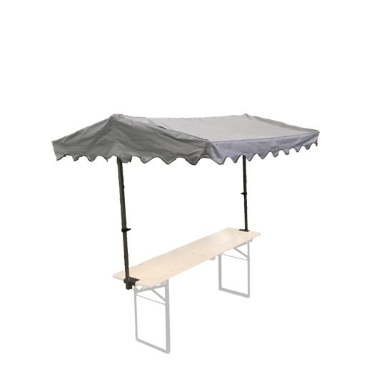 Bierbanküberdachnung Sun Protect grau