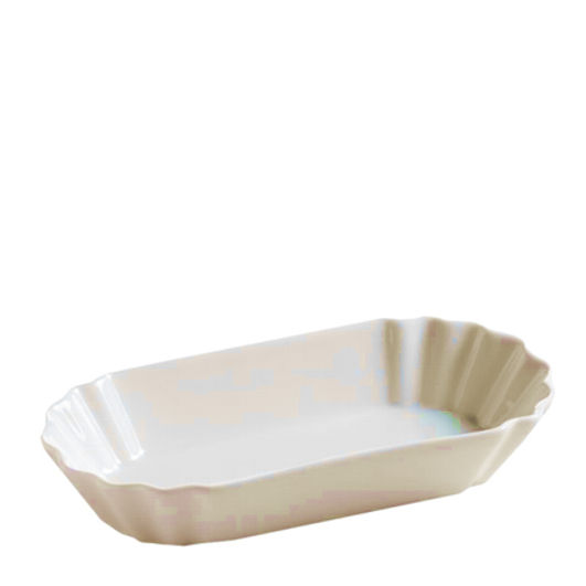 Pommesschale Porzellan creme, Länge 25cm