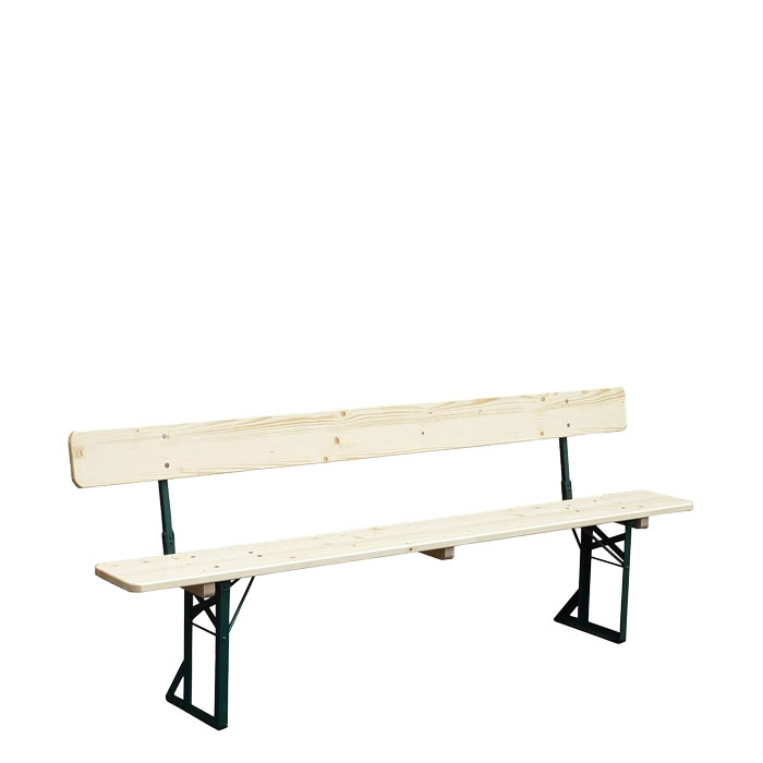 Sitzbank buche mit Rückenlehne 27x220cm