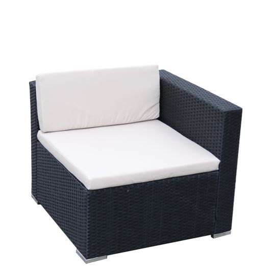 Polyrattan Sofa Eckteil "Creative" mit Kissen beige