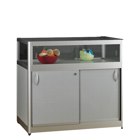 Tischvitrine 100x60cm mit Unterschrank