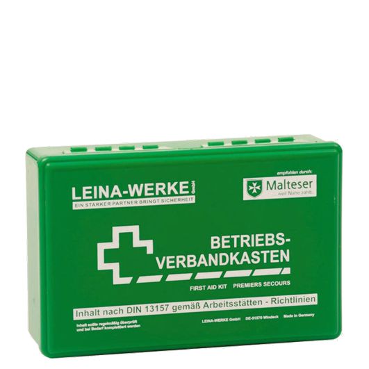 Betriebsverbandkasten mit Füllung gemäß DIN 13157