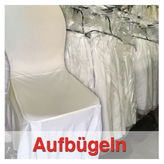 Aufbügeln von Hussen vor der Anlieferung
