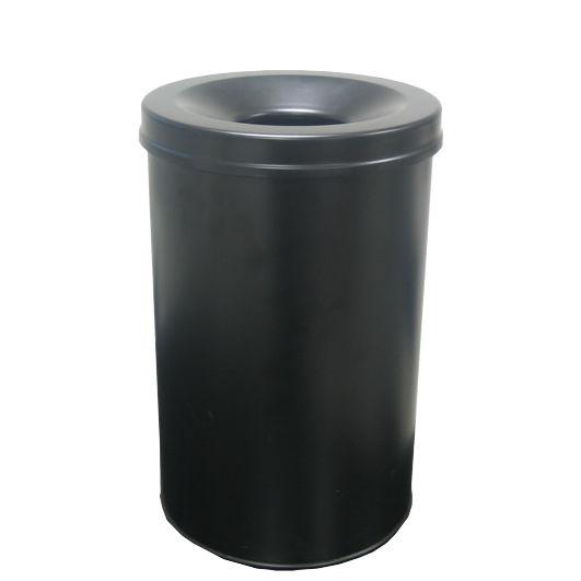 Metallmülleimer schwarz, 30l