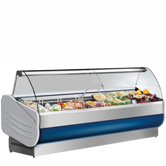 Kühltheke 200cm mit gebogener Frontscheibe