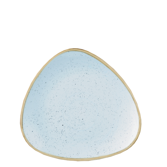 Teller "Stonecast Duck Egg Blue" flach dreieckig 19,2cm