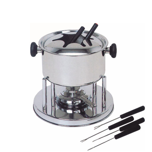 Fondue-Set mit 6 Gabeln, Edelstahl