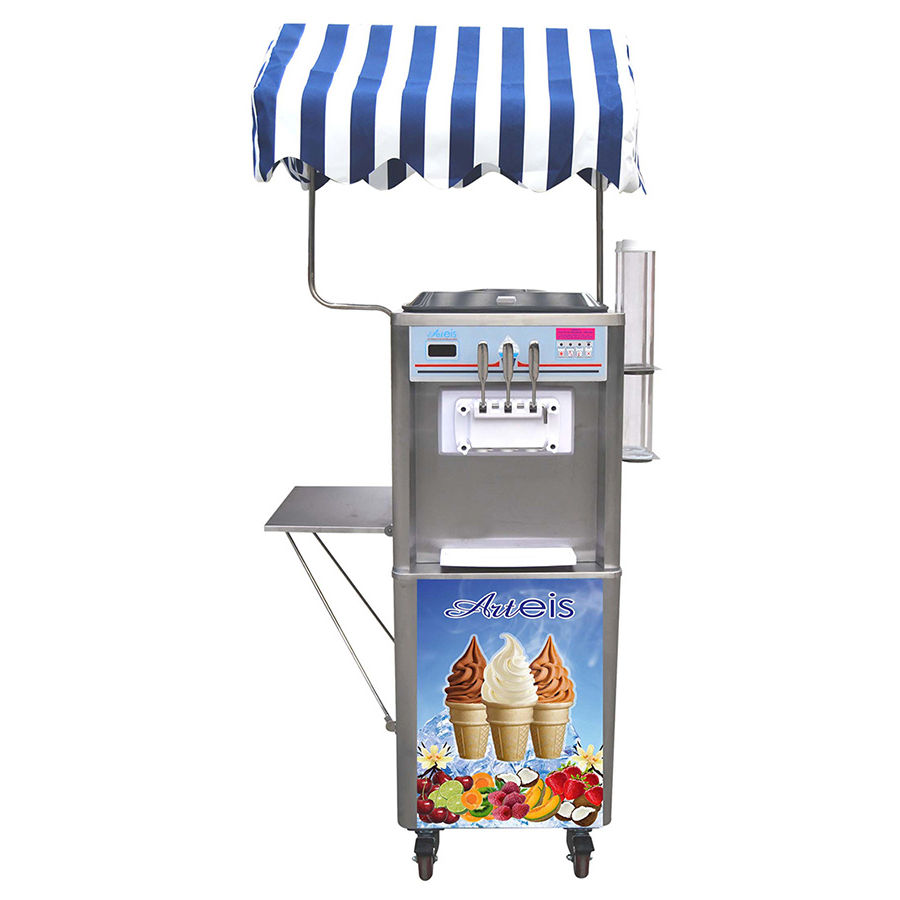 Frozen Yogurt-/ Softeismaschine mit Schirm