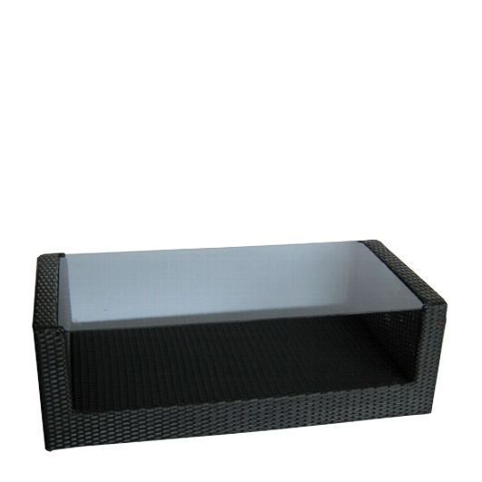 Polyrattantisch "Classic" mit Glasplatte