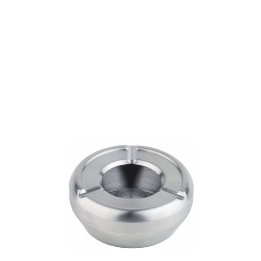 Aschenbecher Edelstahl mit Windschutzdeckel