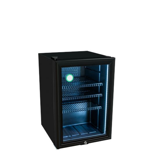 Theken-Glastürkühlschrank "Compact" 62l, schwarz