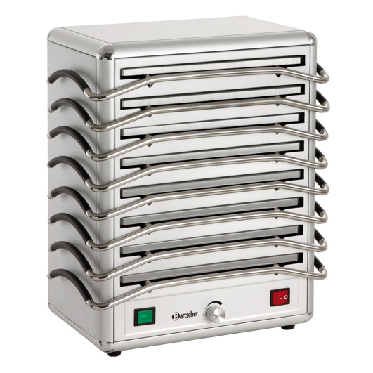 Rechaud mit 8 Warmhalteplatten aus Aluminium