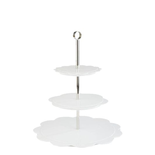 Etagere "Vintage" 3 stufig, weiß Melamin