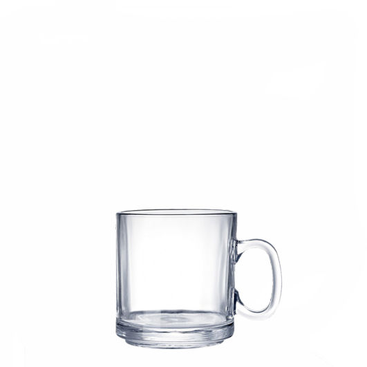 Glasbecher / Glühweinbecher mit Henkel 0.25l