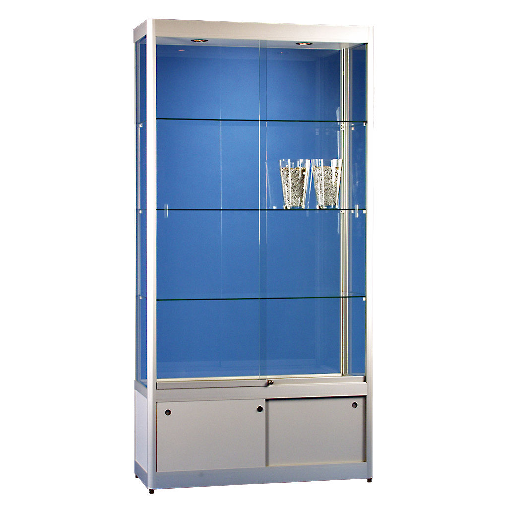 Säulenvitrine beleuchtet 100x40cm