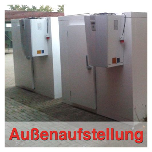 Außenaufstellung von Kühl- / Tiefkühlzellen