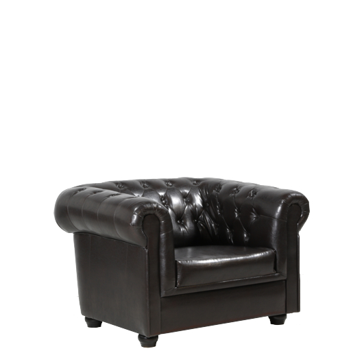 Ledersessel "Chesterfield" antikbraun