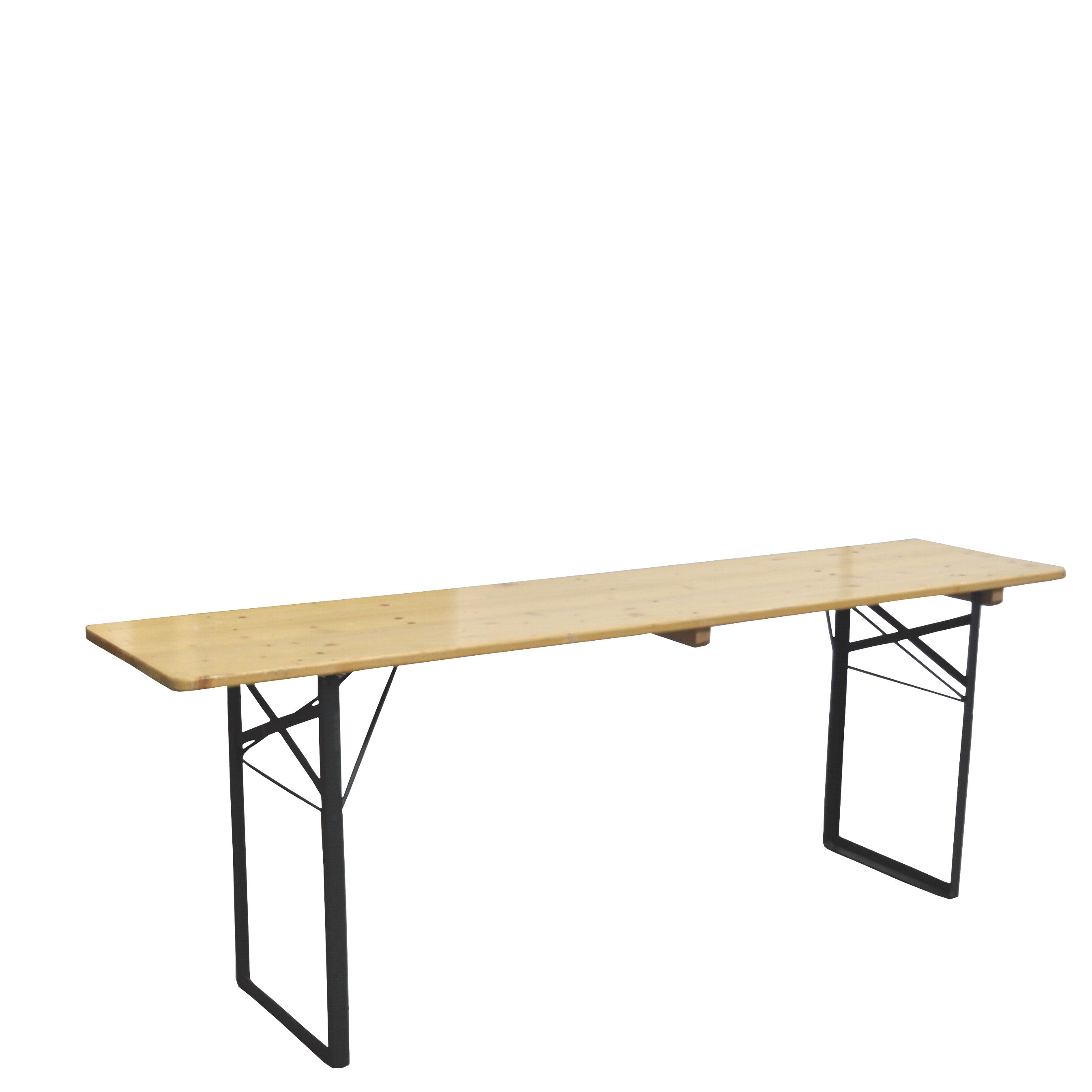 Langtisch 50x220cm, Platte Buche, Gestell klappbar
